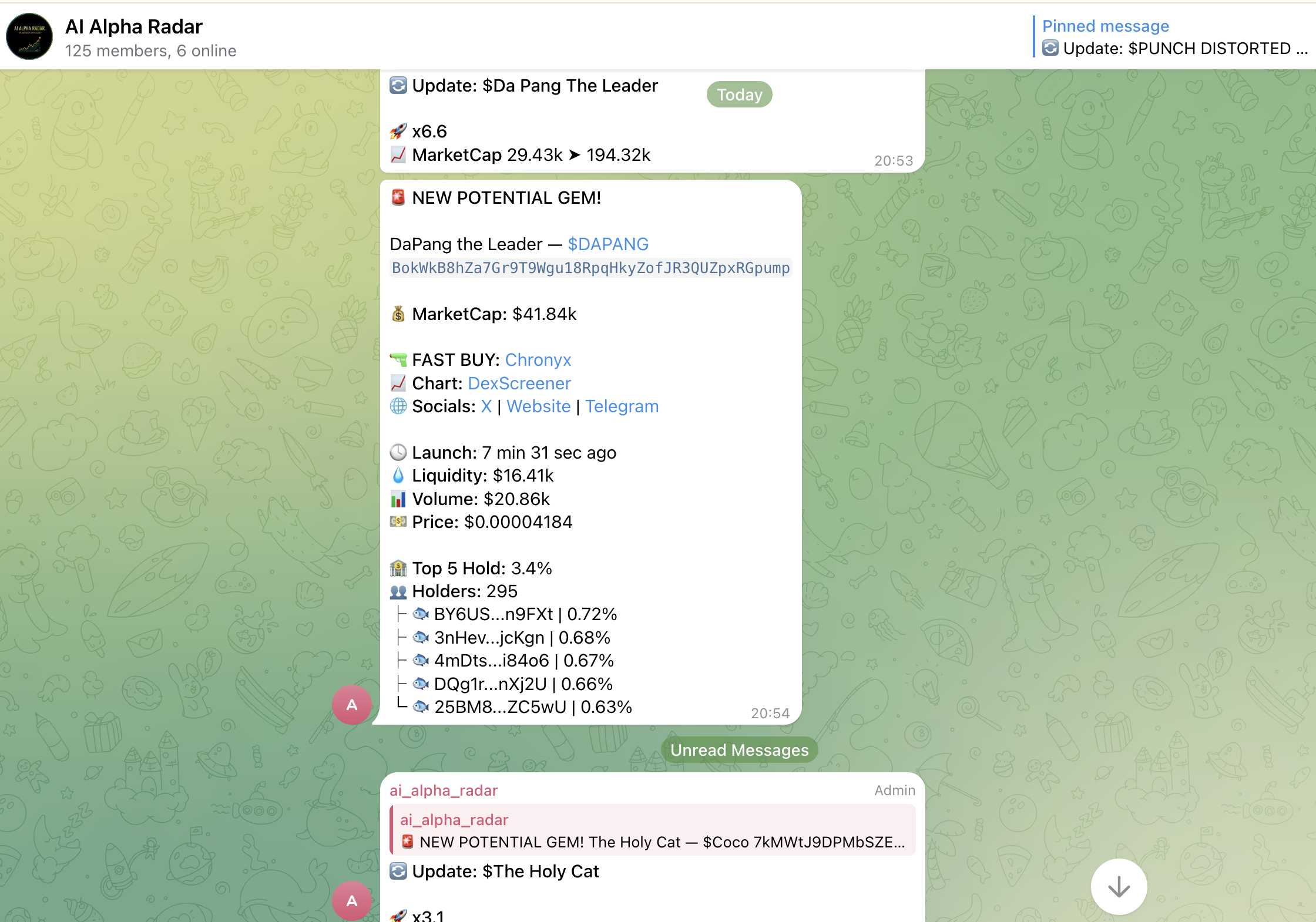 Alpha Radar Alert Example