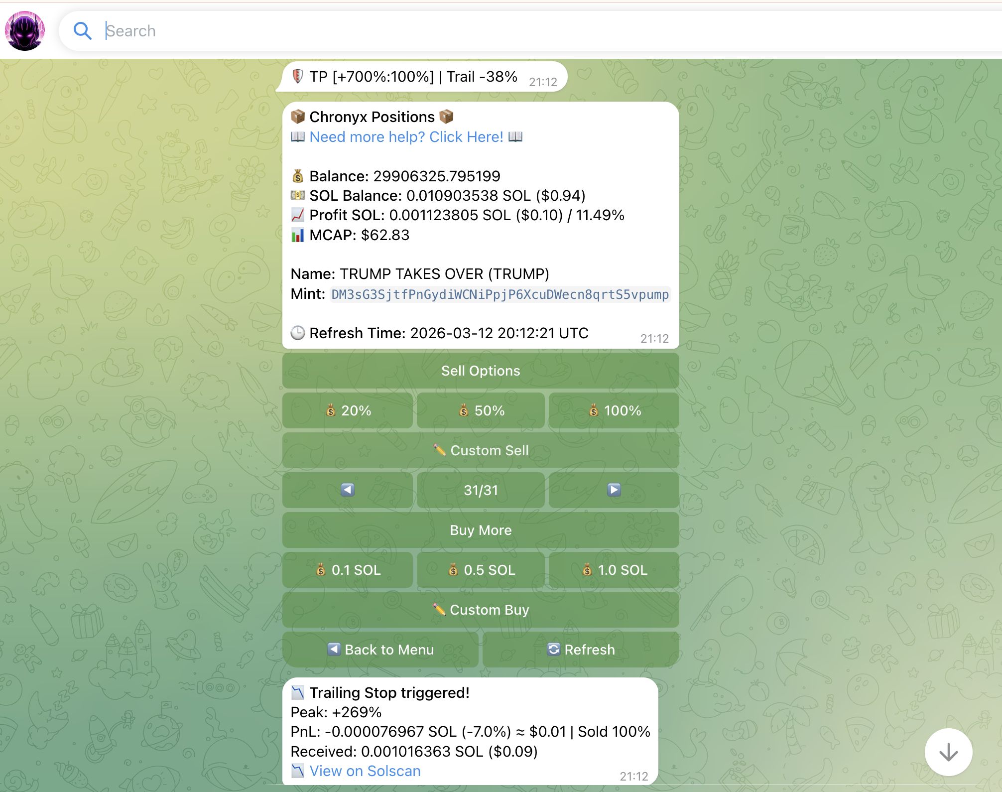 Active Trailing Stop Loss
